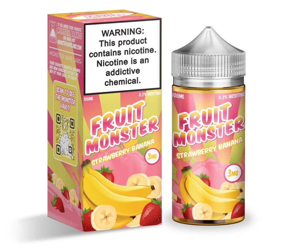 Liquido Fruit Monster x 100ml 3mg Strawberry Banana